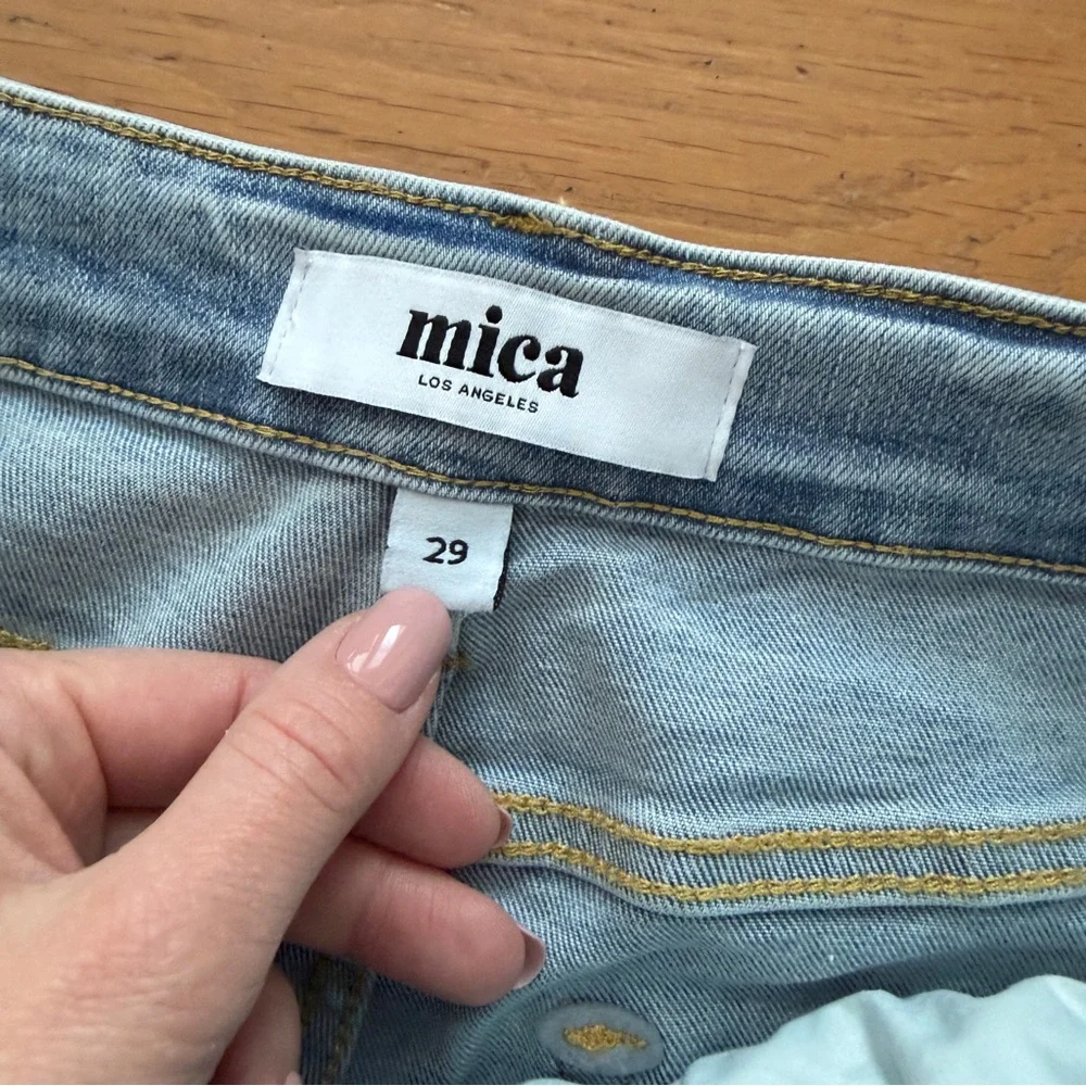 Mica High Rise Super Wide Leg Palazzo Crop Jeans Women 29 - Picture 7 of 12